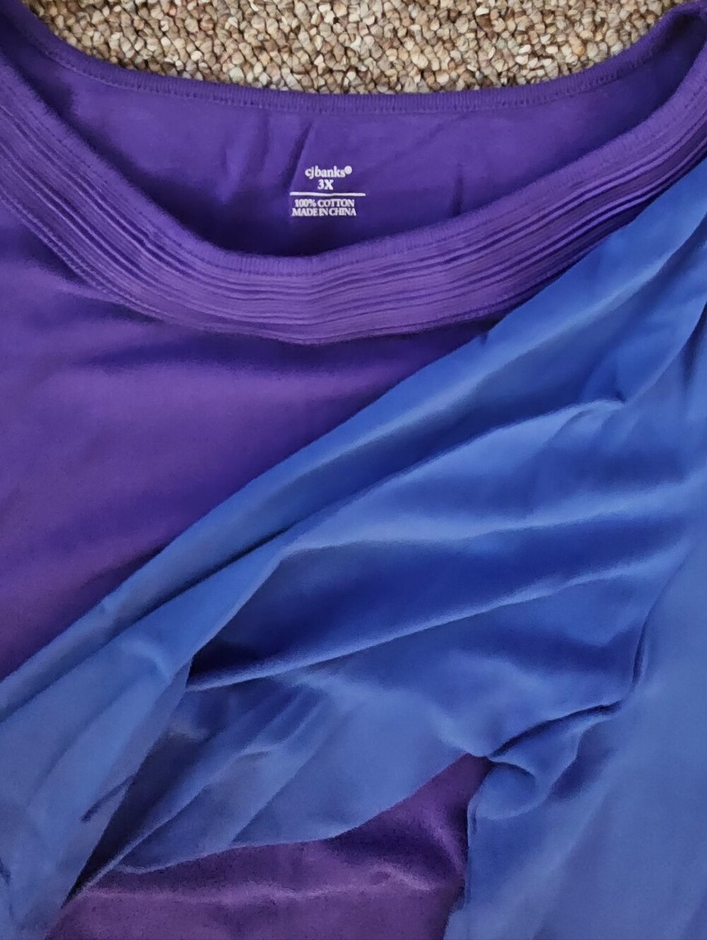 CJ Banks Blue and Purple Scoop Neck Tops - Duo - Picture 3 of 3